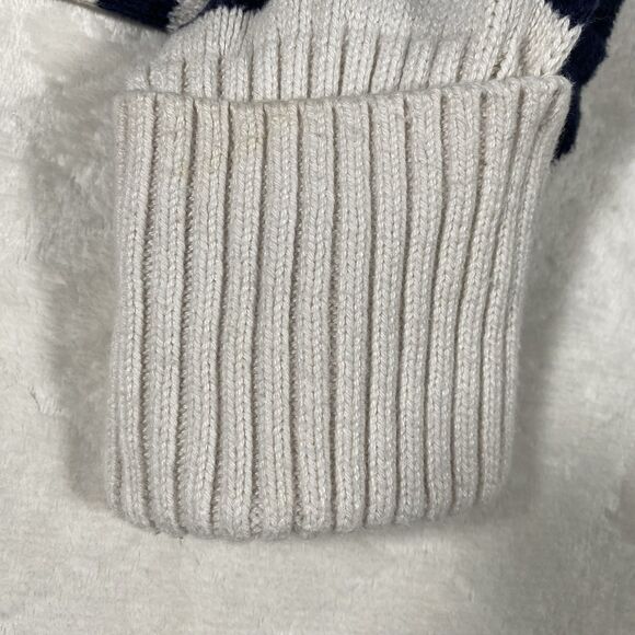 Abercrombie & Fitch White Navy Striped Collared Sweater Nautical Preppy Sz Small - Picture 4 of 7
